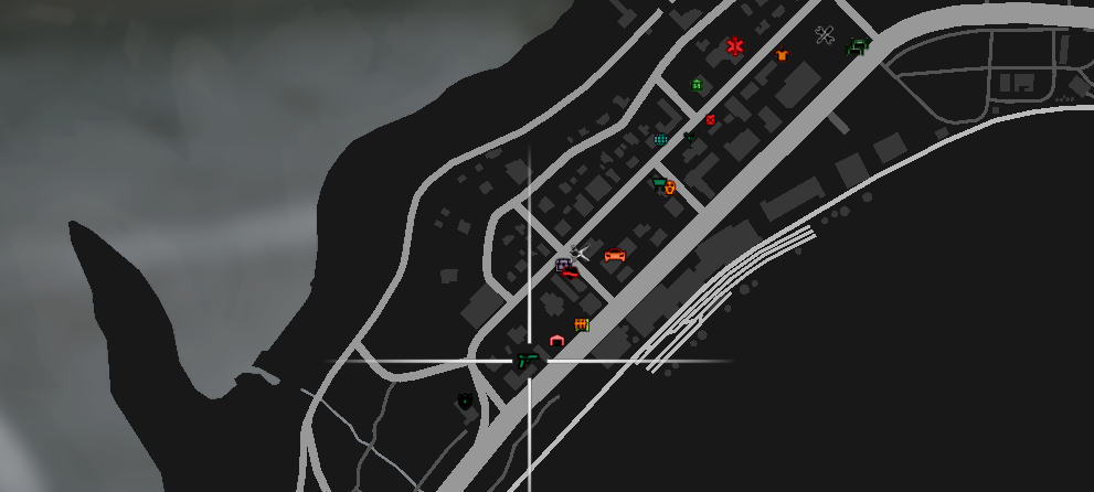 Carte localisation AmmuNation Nord